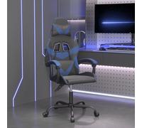 Chaise de Jeu Pivotante Noir et Vert Similicuir Fauteuil Siège Bureau vidaXL