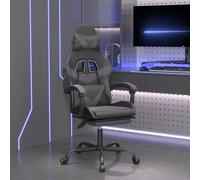 Chaise de Jeu Pivotante Noir et Vert Similicuir Fauteuil Siège Bureau vidaXL