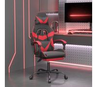 Chaise de Jeu Pivotante Noir et Vert Similicuir Fauteuil Siège Bureau vidaXL