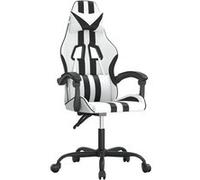 vidaXL Chaise de jeu pivotante Repose-pied Similicuir Noir Bordeaux