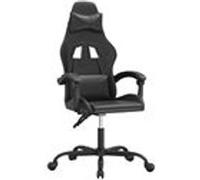 vidaXL Chaise de jeu pivotante Fauteuil siège bureau Similicuir Noir et vert