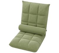 Chaise de Jeu Pliante, Dossier réglable à 5 Positions, Lin de 5,5 Pouces d'épaisseur et éponge en Coton Doux pour la Peau, Respirante, idéale pour Jouer, méditer, Dormir(Matcha,A)