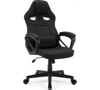 Chaise de jeu SENSE7 Knight - Chaise ergonomique avec fonction de balancement FlowTech™, mousse HR, tissu HDE™, gas-lift, jusqu'à 120kg, noir