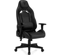 Chaise de jeu SENSE7 Vanguard - Chaise ergonomique avec fonctions FlowTech™, inclinaison de 160°, accoudoirs réglables, cuir écologique, jusqu'à 150kg, noir