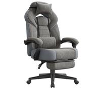 Chaise de Jeu - SONGMICS - Ergonomique - Repose-Pieds - Gris Ardoise - 150 kg