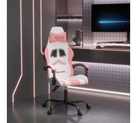 Chaise de jeu vidaXL Blanc et rose Similicuir