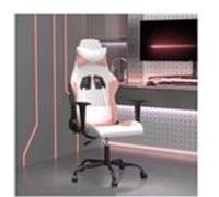 Chaise de jeu vidaXL Blanc et rose Similicuir G