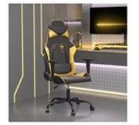 Chaise de jeu vidaXL de massage Noir et doré Similicuir Noir G