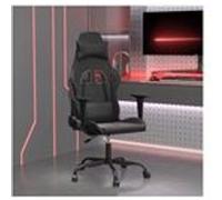 Chaise de jeu vidaXL de massage noir similicuir Noir G