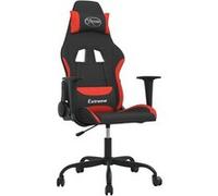Chaise de jeu Noir et rouge en Tissu