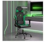 Chaise de jeu vidaXL Noir et vert Similicuir