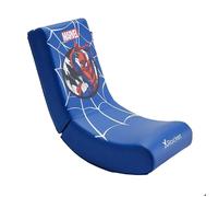 X-Rocker Marvel Spider-Man Chaise de jeu vidéo à bascule pour juniors, siège à bascule pliable sous licence Spiderman, chaise de jeu en similicuir pour enfants Hero - Édition Spider Man Bleu