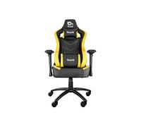 Chaise de jeu Vulture Noire Accoudoirs réglables 4D Inclinaison 180° Coussin lombaire et cervical Mécanisme papillon Roues nylon Piston à gaz classe