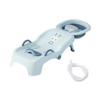 Chaise de Lavage de Cheveux pour, Siège Rehausseur Enfant Pliable Pour Shampooing, Appui Tête Inclinable Pour Lavage Bac Bébé Change Maison Garçons Filles De La Naissance À 10 Ans