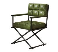 Chaise de lecture confortable - Siège épais, cadre en acier au carbone, cuir ciré huilé, dossier souple - Canapé polyvalent pour bureau, jeux, chambre, salon, dortoir (marron)