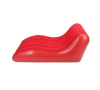 Chaise de Lunge Gonflable, PVC s'adapte Confortablement Facilement pour Faire Exploser Un canapé Gonflable Esthétique pour Le Parc (Rouge)