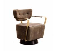 Chaise de luxe rembourrée Cocktail Relax Lounge Club Chaises Meubles Design Fauteuil Marron