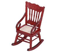 Chaise de Maison de poupée Miniature, Meubles en Bois fabriqués à la Main, échelle 1:12, Couleurs Vives, Conception détaillée pour Salon, Chambre à Coucher, décor d'étude, (Acajou)