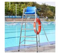 Chaise de maître-Nageur de 1,8 m d'épaisseur, siège de sécurité Amovible, échelle de Natation argentée à 4 marches