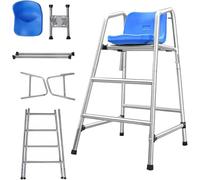 Chaise de maître-nageur durable avec échelle et pare-soleil - Siège surélevé résistant aux intempéries pour piscines et parcs aquatiques, équipement de sécurité essentiel pour les maîtres-na