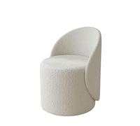 Chaise de Maquillage à Dossier Bas, Chaise Moderne Fauteuil Club pivotant Ottoman en tonneau avec Rotation à 360° en Fausse Fourrure Sherpa Multicolore(Lamb)