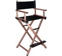 Chaise de Maquillage, Chaise de réalisateur Pliante et légère en Aluminium pour maquilleurs Professionnels, supporte 136 kg, Or Rose