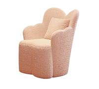 Chaise de maquillage créative princesse - Dossier de style crème, tabouret de chambre de luxe léger, siège de coiffeuse élégant pour filles, décoration d'intérieur chic (K)