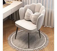 Chaise de maquillage en velours avec dossier et coussin rembourré doux pour un style confortable du milieu du siècle dans la chambre des femmes