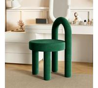 Chaise de Maquillage,Fauteuil de Salon Style Nordique avec Dossier U Arrondi,Fauteuil Rembourré Élégant avec Mousse Haute Résilience pour Chambre,Dressing et Coin Beauté C