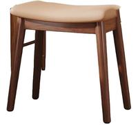 Chaise de Maquillage Minimaliste en Bois Massif Rose - Chaise de Coiffeuse élégante et Tabouret à Langer Bas pour Chambre de Fille - Design Fonctionnel 45 x 27 x 46 cm
