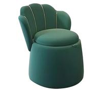 Chaise de maquillage moderne avec rangement - Fauteuil rond élégant pour chambre à coucher, salon et club - Vert