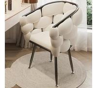 Chaise de maquillage moderne bleu-doré avec pieds en métal, siège rembourré confortable, tabouret élégant pour salon de beauté ou vestiaire, meubles élégants pour maquilleurs