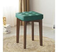Chaise de maquillage moderne en bois massif pour salon et dressing 32 x 32 x 47 cm Vert Option 5 couleurs disponibles