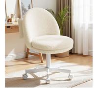 Chaise de maquillage - Pivotante - Sans accoudoirs - Réglable en hauteur - À roulettes