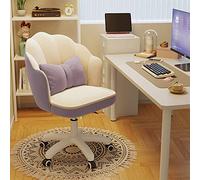 Chaise de maquillage réglable en velours moelleux avec accoudoirs - Chaise de coiffeuse confortable pour la maison et le bureau - Sièges de chambre élégants - Achetez maintenant!