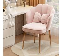 Chaise de maquillage rembourrée confortable avec dossier et repose-pieds antidérapant - Tabouret élégant pour chambre à coucher pour la beauté et le toilettage, parfait pour les coiffeuses