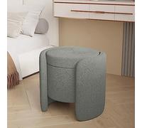 Chaise de Maquillage, Tabouret de Coiffeuse Moderne en Fausse Fourrure avec Rangement, Banc Ottoman rembourré Sherpa pour Chambre à Coucher, Salon, canapé Confortable sans accoudoirs, Joli s