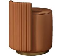 Chaise de maquillage - Tabouret rond pour femme, petit siège de coiffeuse en PU/tissu technique et flanelle, parfait pour la décoration de salle de maquillage et de chambre, élégant et confortable