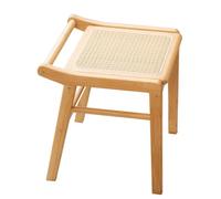 Chaise de Maquillage Vintage en Bois Massif avec Miroir, 2 tiroirs et Tabouret - Ensemble de Coiffeuse élégant pour Chambre à Coucher, beauté et Maquillage