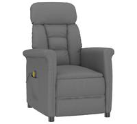 vidaXL Fauteuil de massage inclinable en microfibre Crème