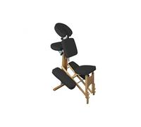 Chaise de massage en bois pliable avec sac de transport - Noir Noir G