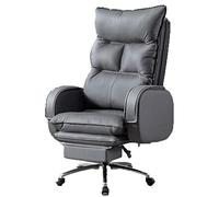 Chaise de massage télécommandée, chaise de bureau à dossier haut, chaise ergonomique avec repose-pieds et soutien lombaire, hauteur réglable pour charges lourdes 150 kg (couleur : noir, taille
