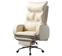 Chaise de massage télécommandée, chaise de bureau à dossier haut, chaise ergonomique avec repose-pieds et soutien lombaire, hauteur réglable pour charges lourdes 150 kg (couleur : noir, taille