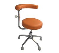 Chaise de médecin Assistant Tabouret en Microfibre Tabouret Dentaire en Cuir Chaise de Dentiste avec accoudoir Hauteur réglable,A