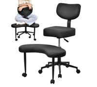 Chaise de méditation, chaise de bureau avec pieds croisés et roues pour patients avec TDAH, siège réglable en hauteur et angle avec soutien lombaire pour employés de bureau assis, adultes, agitation