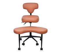 Chaise de méditation ergonomique avec roulettes - Avec dossier en T - Siège flexible en polyuréthane - Hauteur réglable de 47,5 à 59 cm - Pour bureau, méditation, yoga, agitation et assise confortable