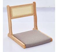 Chaise de méditation portable en bois massif avec dossier - Design pliable sans pieds pour une assise confortable au sol, parfaite pour les pratiques de yoga et de pleine conscience