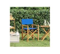Chaise de metteur en scène pliante bleu bois teck massif