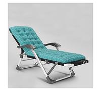 Chaise de patio inclinable, chaise zéro gravité, chaise Shiba en alliage d'aluminium, surface de lit élargie 52 cm, chaise de camping rembourrée, taille pliante 97 x 67 x 18 cm (couleur : blanc