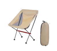 Chaise de Pêche Chaise De Camping Pliante Portable, D'extérieur en Forme Lune, Pliable for Randonnée Pique-Nique Pêche, Naturelle, Touristique